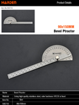 90 x 150mm Bevel Protractor Stainless Steel