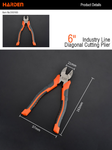 6" Japan Type Industry Range Diagonal Cutting Plier