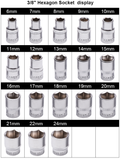 6mm ~ 24mm 3/8" Hexagon Socket