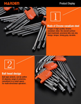 9Pcs Long Torx Key Wrench Set