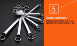 6x7mm - 20x22mm Double Ring Spanner