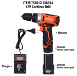 12V Cordless Drill 1500mAh