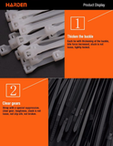 100, 200, 300mm / 100Pcs x 2.5mmm Cable Ties