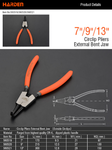 7", 9", 13" Circlip Plier Internal Bent Jaw